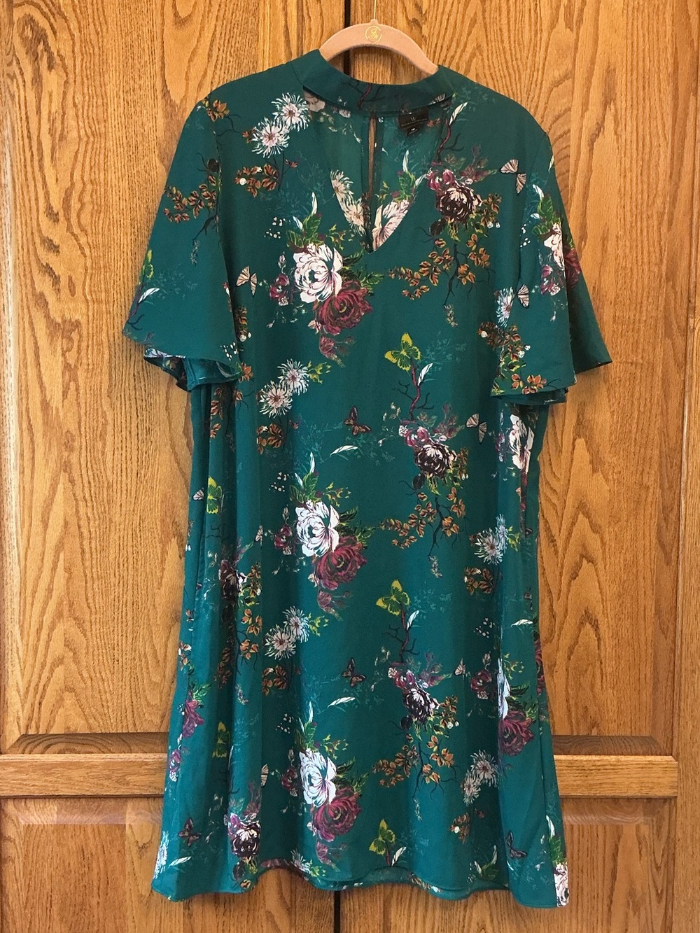 Worthington Floral Short Swing Dress - Size 16